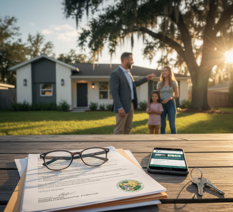 Anthony Spitaleri explaining the Homestead Exemption process for a new home in Davie Florida.
