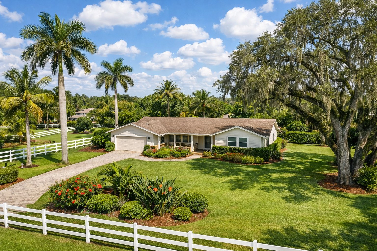 What $600K Buys in Davie, FL vs. NYC, Boston, and Chicago — Davie Florida aerial photo with palm and oak canopy 2026