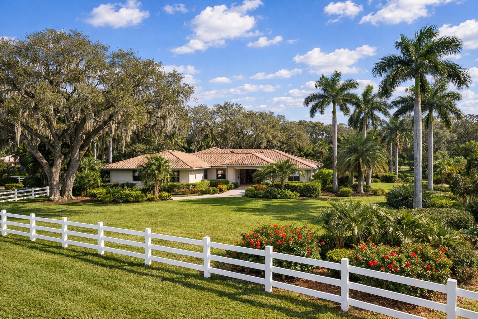 Davie Florida home in late winter sun with live oak canopy where sellers list during peak snowbird buying season for best price 2026