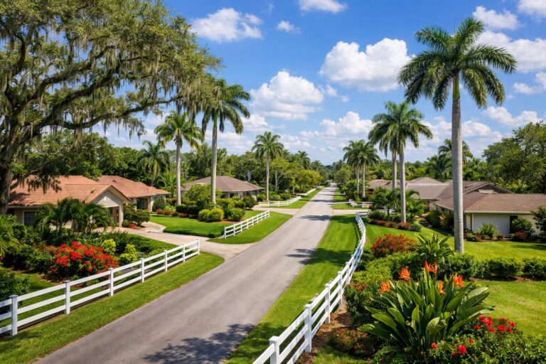 buying home davie florida spring 2026 — Davie Florida aerial photo with palm and oak canopy 2026