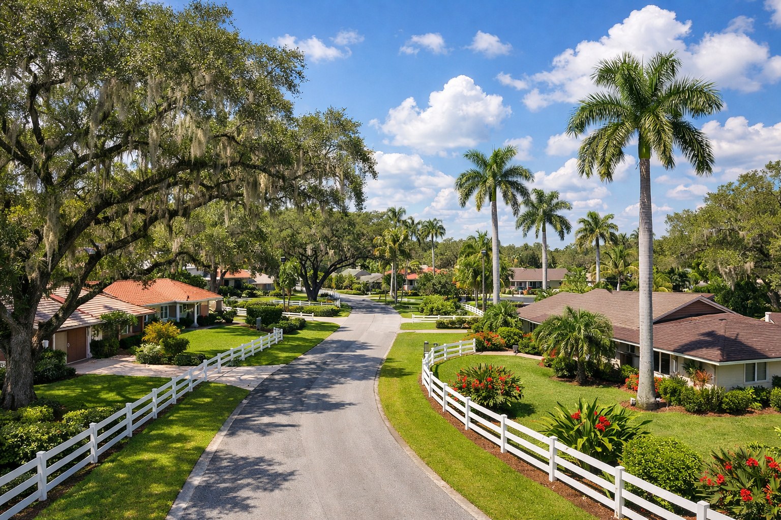 Moving from Chicago to Davie, Florida: The Financial & Lifestyle Reality in 2026 — Davie Florida aerial photo with palm and oak canopy 2026