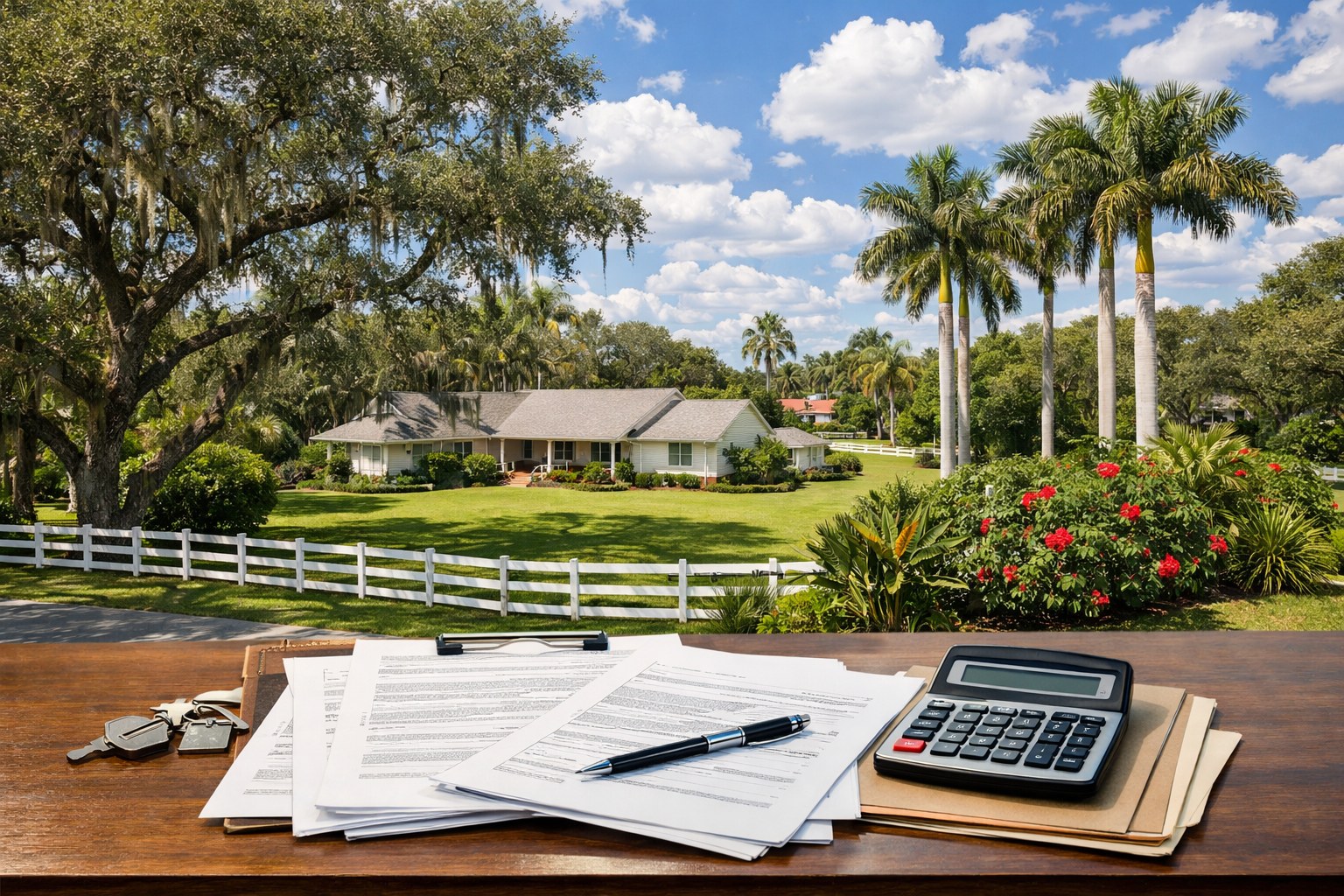Davie FL Property Taxes: What Homeowners Need to Know — Davie Florida aerial photo with palm and oak canopy 2026
