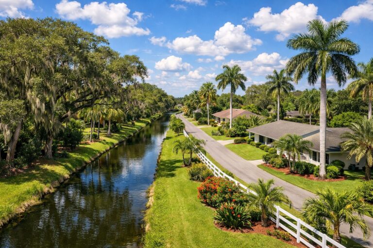 Davie Flooding Vulnerability Assessment: What Every Homeowner Needs to Know — Davie Florida aerial photo with palm and oak canopy 2026