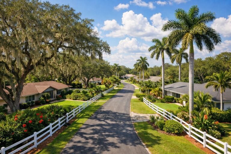 Davie Florida Demographics — Davie Florida aerial photo with palm and oak canopy 2026