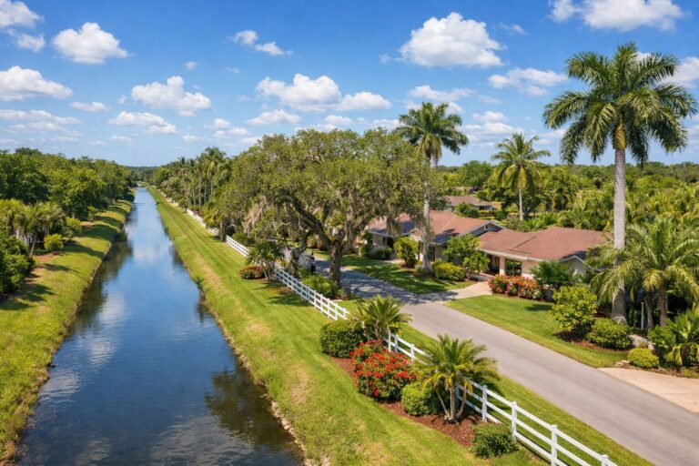 Davie Florida Flood Zones: Is Your Property at Risk? — Davie Florida aerial photo with palm and oak canopy 2026