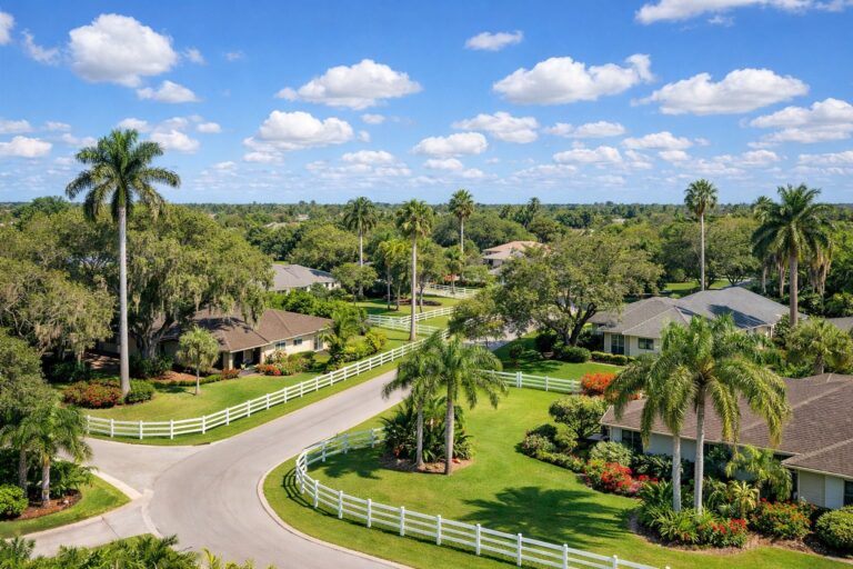 Davie Florida Neighborhoods: The Complete Guide to All 52 Communities (2026) — Davie Florida aerial photo with palm and oak canopy 2026