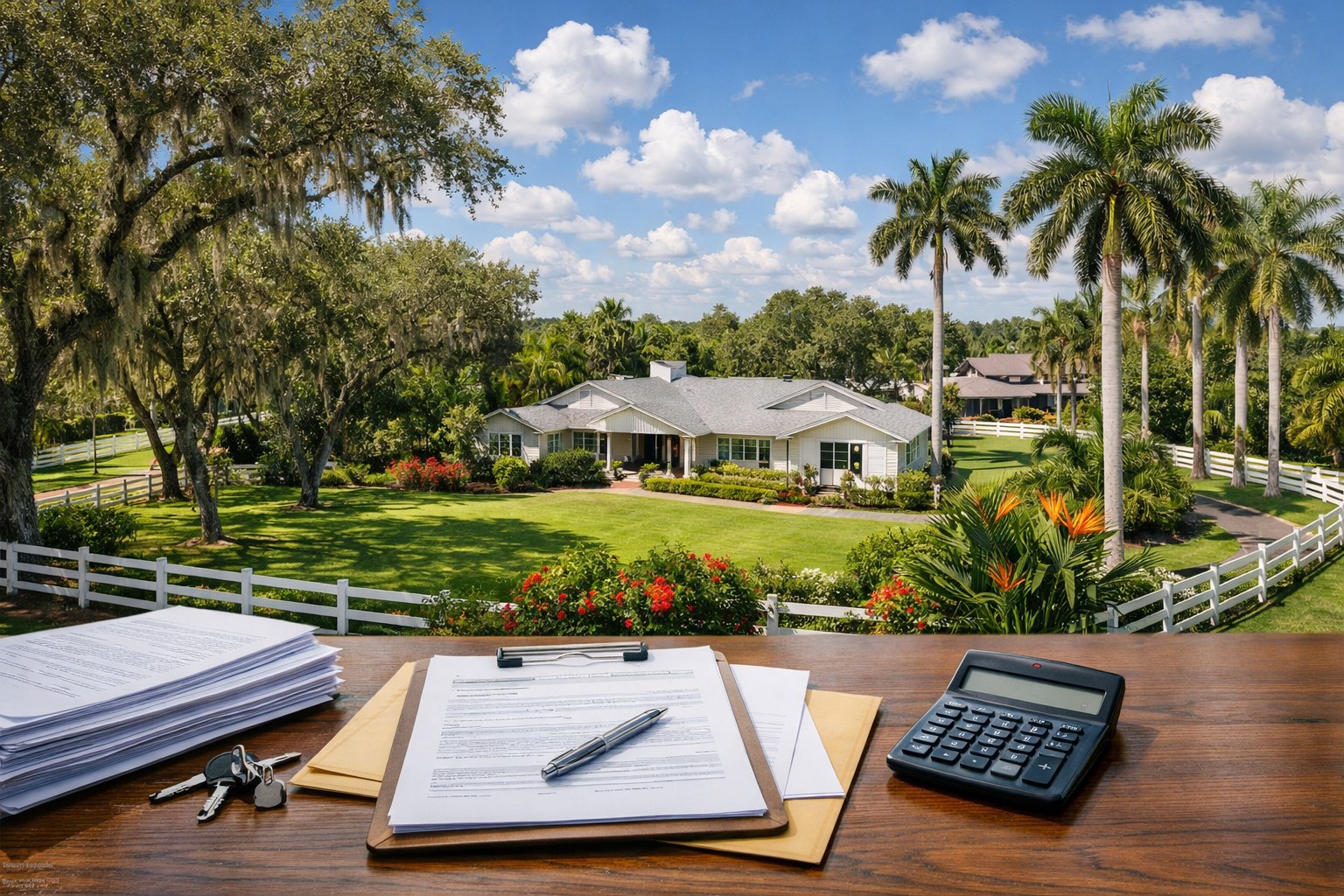 Davie Florida Property Taxes 2026: The Complete Homeowner Guide — Davie Florida aerial photo with palm and oak canopy 2026