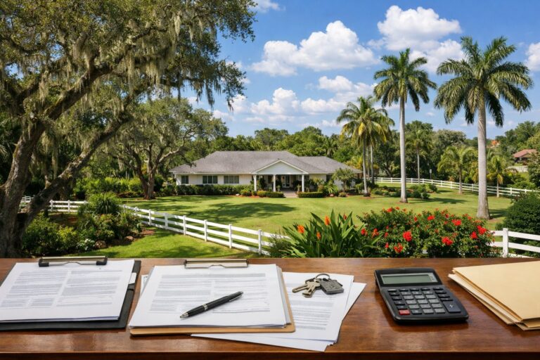 Davie Florida Property Taxes 2026: Homestead Exemption Guide — Davie Florida aerial photo with palm and oak canopy 2026