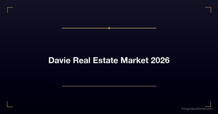 Davie Florida Real Estate Market 2026: Prices, Inventory, and Forecast