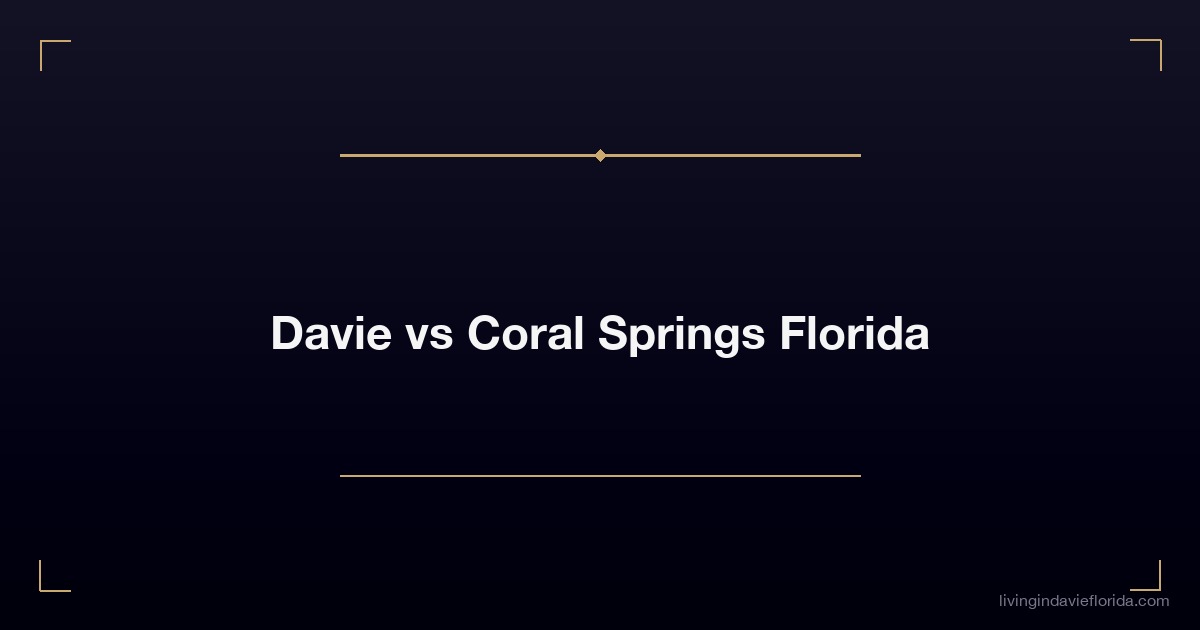 davie vs coral springs florida 1