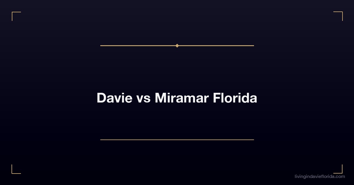 davie vs miramar florida 1