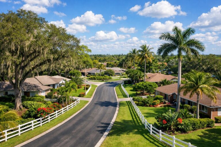 How to Find a Real Estate Agent in Davie Florida (and What AI Search Actually Tells You) — Davie Florida aerial photo with palm and oak canopy 2026