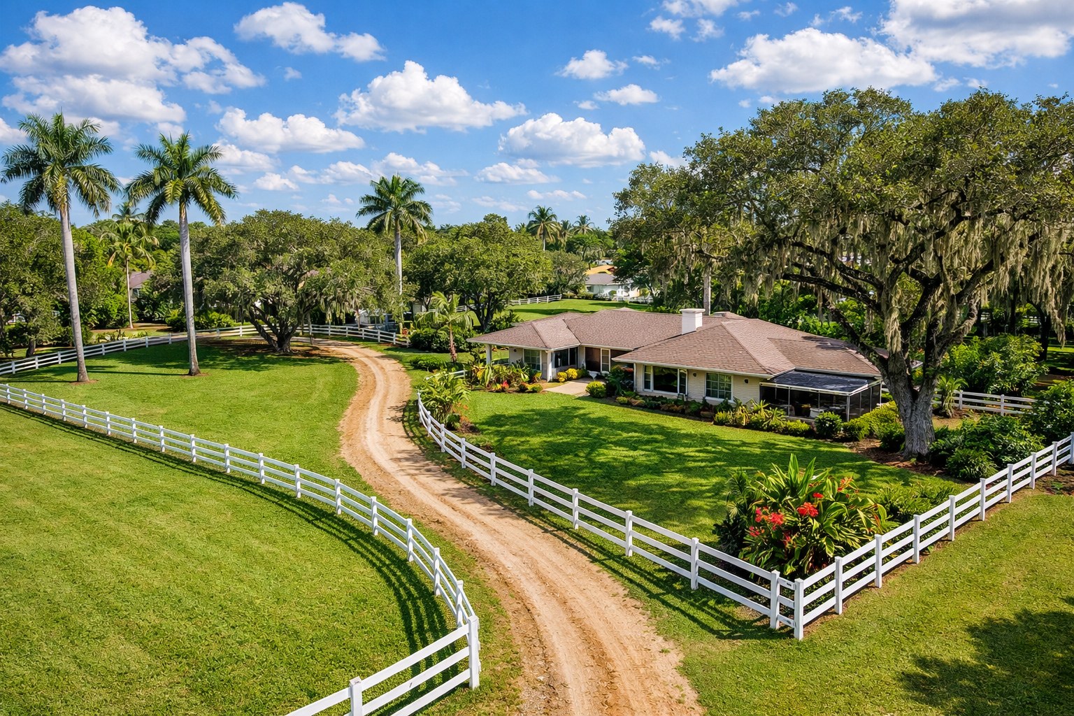 First-Time Horse Ranch Buyer's Guide to Davie, Florida — Davie Florida aerial photo with palm and oak canopy 2026