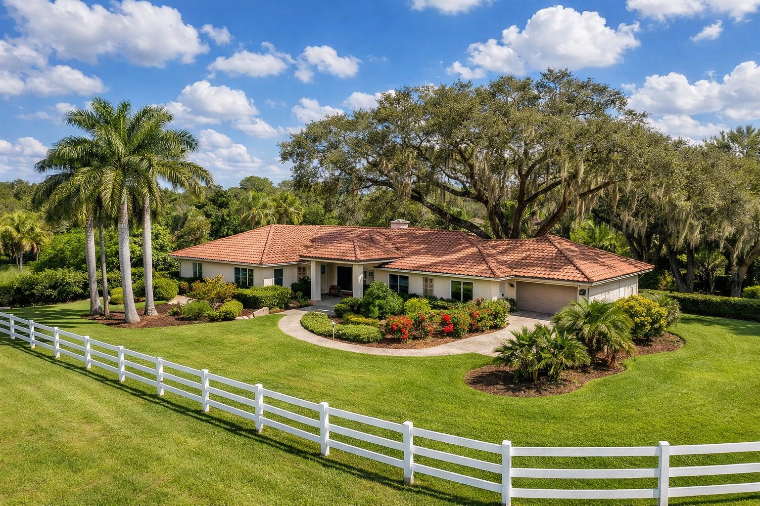 Davie Florida home title closing documents under live oak canopy where buyers and sellers exchange Florida title insurance at closing 2026