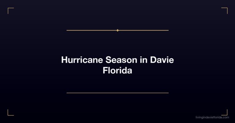 Hurricane Season Davie Florida