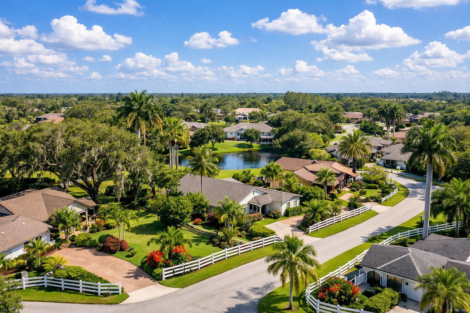 Marigold by Pulte Davie Florida: Community Overview and Pricing — Davie Florida aerial photo with palm and oak canopy 2026