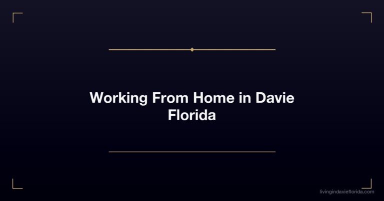 Working from Home Davie Florida