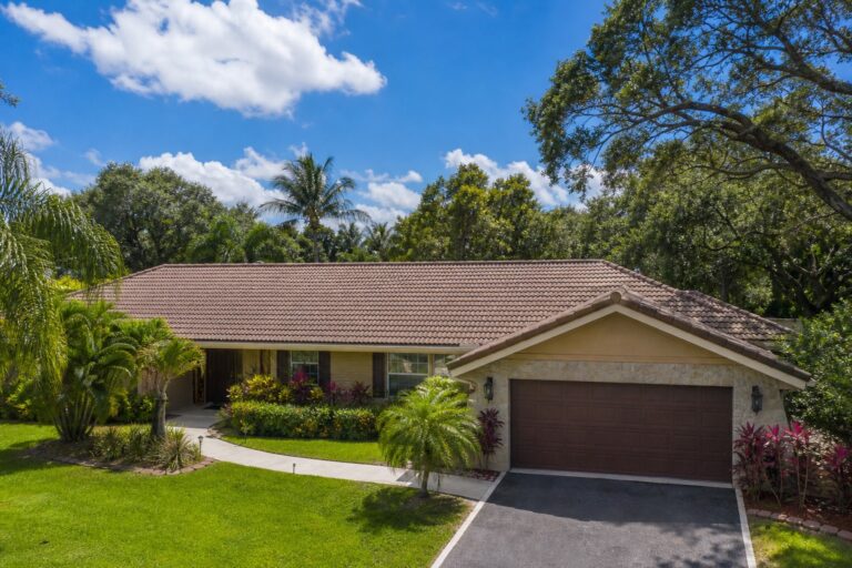 Davie Florida ranch style home with tile roof