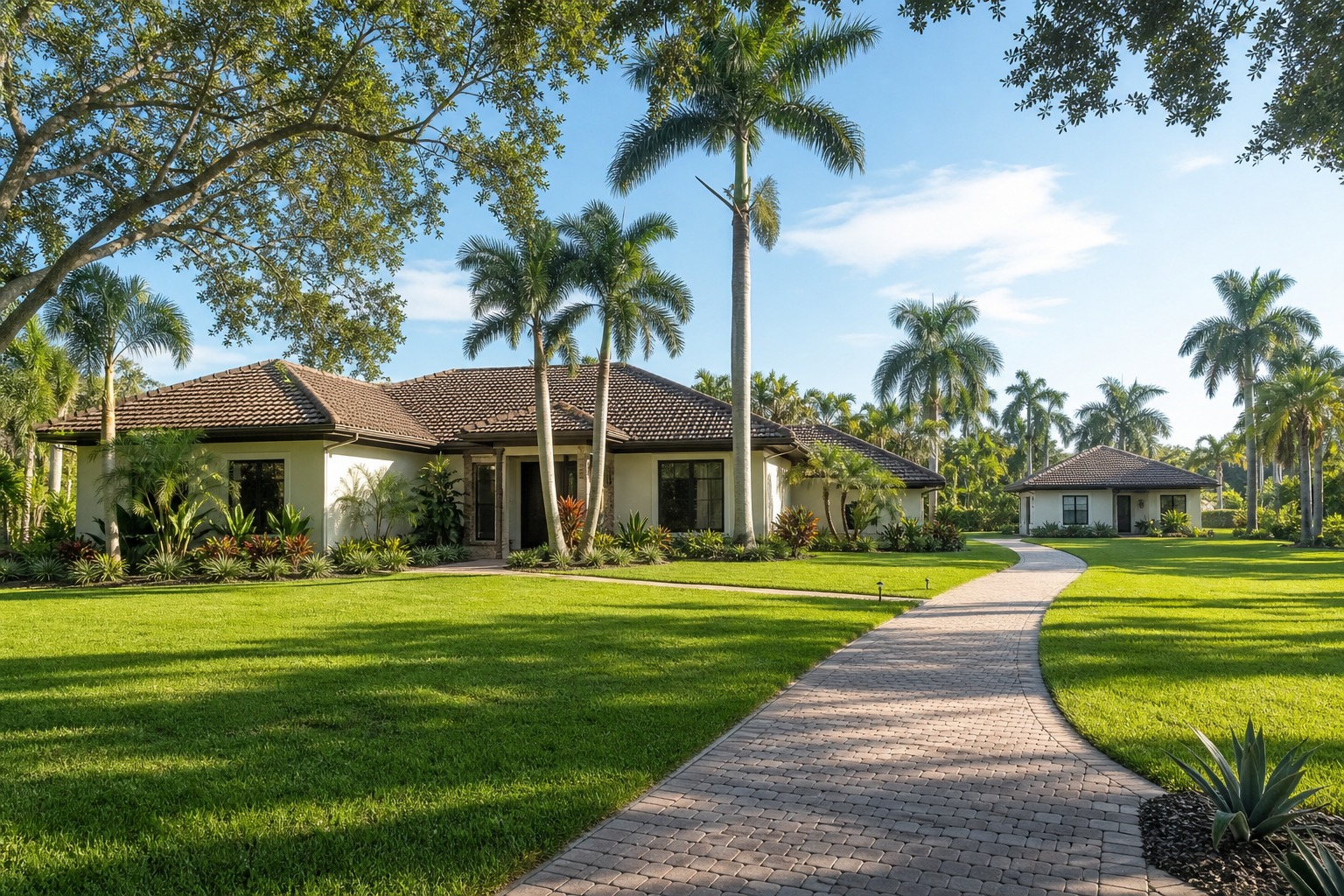 davie florida guest house adu acreage property 1 Detached guest house beside a single story main home on a one acre landscaped property in western Davie Florida