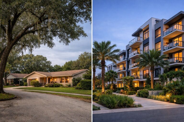 A single family home and a multi unit residential building in Davie, Florida, the two settings where buyers encounter a tenant in place